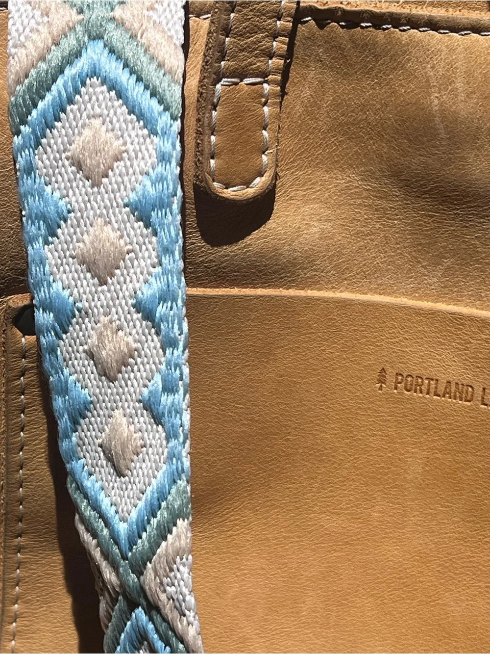 Portland leather Goods Med Zip Crossbody Sunflower